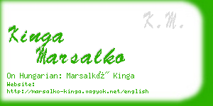 kinga marsalko business card